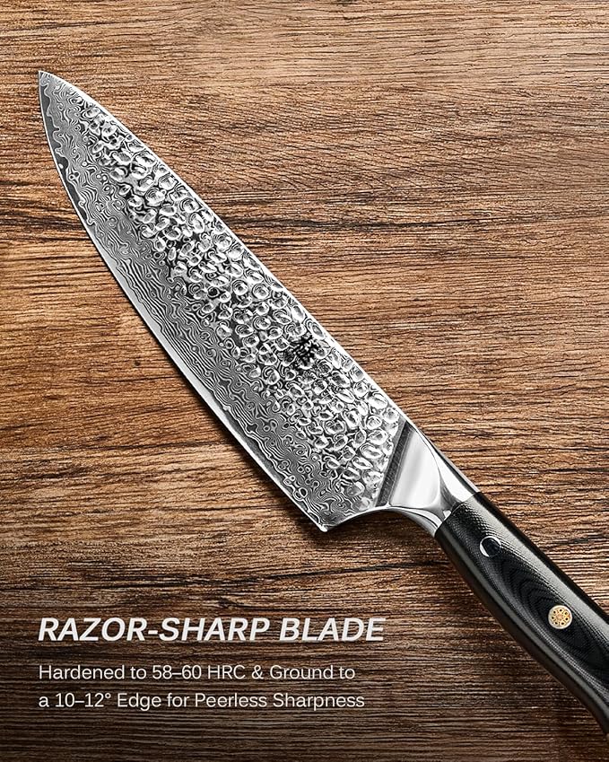 KYOKU Knife Set, 2pc Japanese Kitchen Knife Set for Cooking, 8" Chef 3.6" Paring Knife with Sheath Gift Box, Professional Sharp Damascus Stainless Steel Knives for Meat Vegetable Fruit