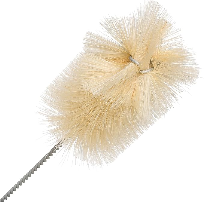 Redecker Natural Pig Bristle Soda Bottle Brush, 11-3/4-Inches, Flexible Wire Handle, Made in Germany