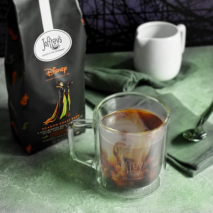 Joffrey's Dragon Roast Brew - Disney Specialty Coffee, Flavored with Pecan, Vanilla & Caramel, Medium Roast, Brew or French Press (Whole Bean, 11oz)