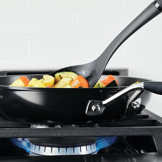 KitchenAid 84802 Hard Anodized Nonstick Frying Pan/Skillet, 12.25 Inch - Onyx Black