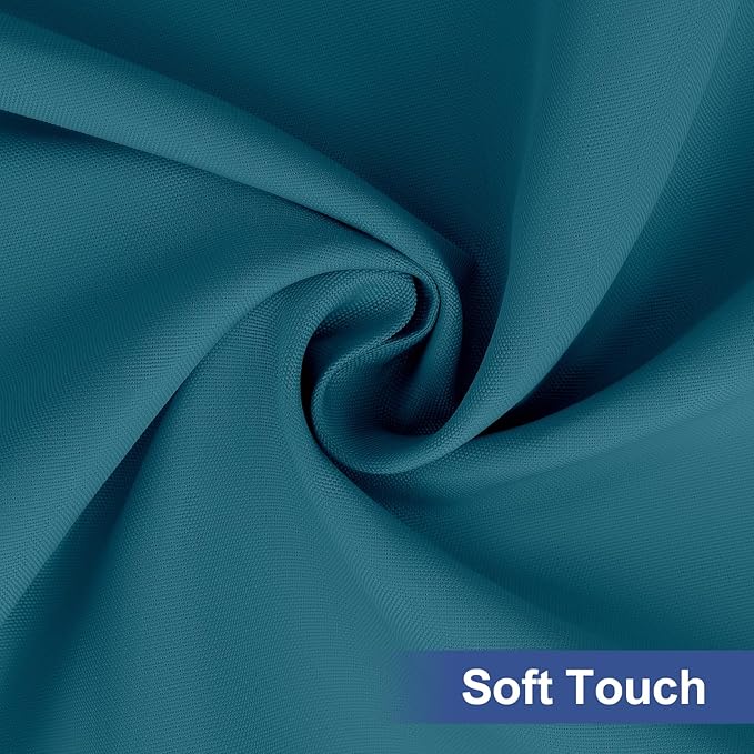 homing Rectangle Table Cloth Cover, Waterproof Polyester Elastic Fitted Tablecloth, Fits for 6 Foot Folding Tables, Washable Table Protector for Picnic, Camping, Outdoor (Peacock Blue, 30" x 72")