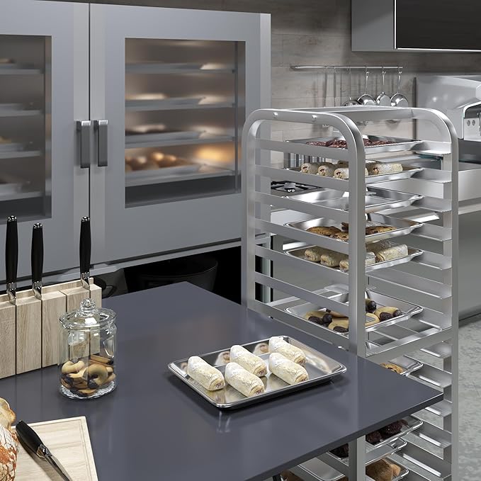Pack of 6 | 10 in. x 13 in. Quarter Size Aluminum Bun. / Sheet Pan | Ideal for baking, roasting, cooling, prepping, or storing - a must-have in restaurants, bakeries, and busy kitchens.