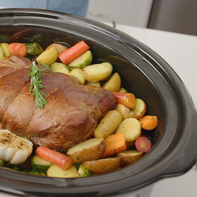 Kenmore 7 Quart Slow Cooker with Diper - Crock pot With Programmable Settings, Digital Controls, Large Capacity for Family Meals, Dishwasher-Safe Stoneware, Warm Rice & Sous Vide Stew