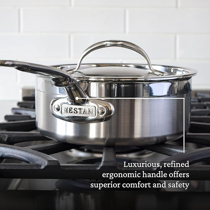 Hestan ProBond Forged TITUM - Professional Clad Stainless Steel, Nonstick, Frying Pan Set (8.5'' & 11''), Induction Compatible, Made without PFOAs