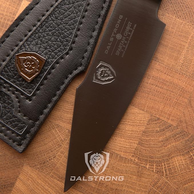 Dalstrong Paring Knife - 4 inch - Spartan Ghost Series - Premium American Forged S35VN Powdered Steel - Razor Sharp Blade - Kitchen Knife - Maple & Red Resin Handle - Sheath