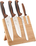 Mercer Culinary Millennia Colors 5-Piece Magnetic Board Set with Chocolate Handles, Bamboo