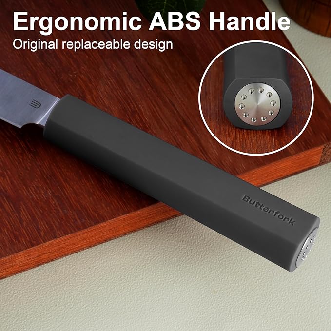 3.5 Inch Paring Knife, AR-RPM9 Steel Fruit Vegetable Knife with Ergonomic ABS Handle Oak Sheath, Ultra Sharp Kitchen Knife for Peeling Coring Cutting, Gift for Home Chefs