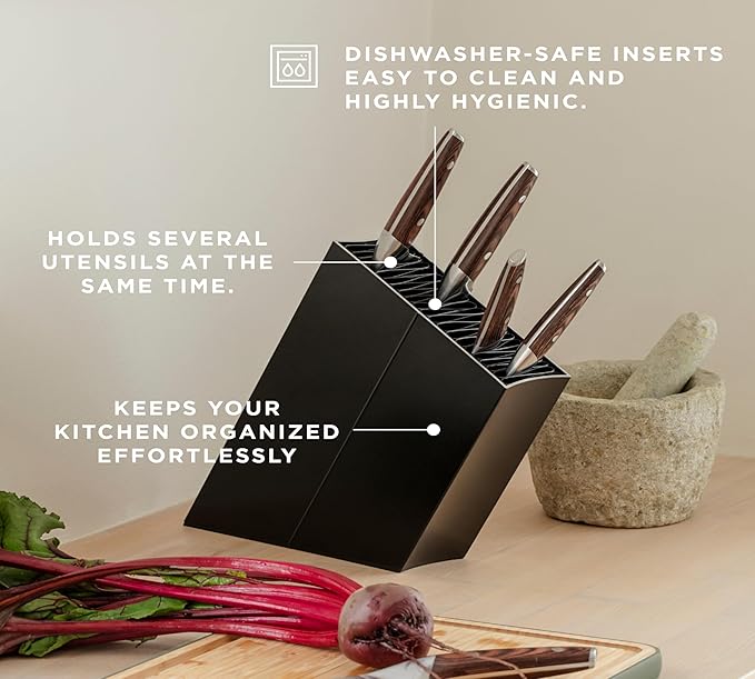 EVA SOLO | Angled Aluminum Knife Stand | Holds up to 20 knives (Sold Separatly) | Easy to Clean | Danish Design, Functionality & Quality | Black