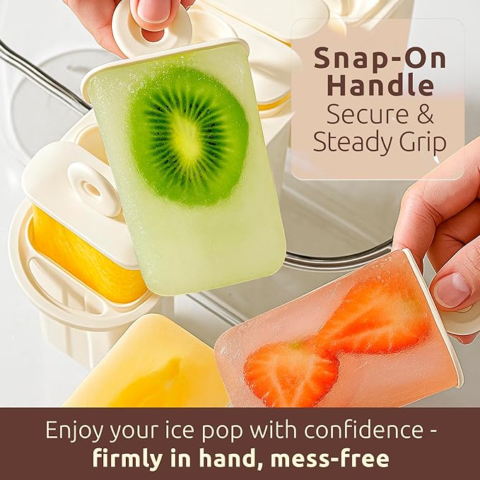 Frozora AquaSix – Premium 6-Mold Popsicle Maker Set (120ml Each) with Anti-Spill Lid, Easy Release Tray & Drip-Free Handles | BPA-Free Ice Pop Molds for Kids & Adults | COZYTO