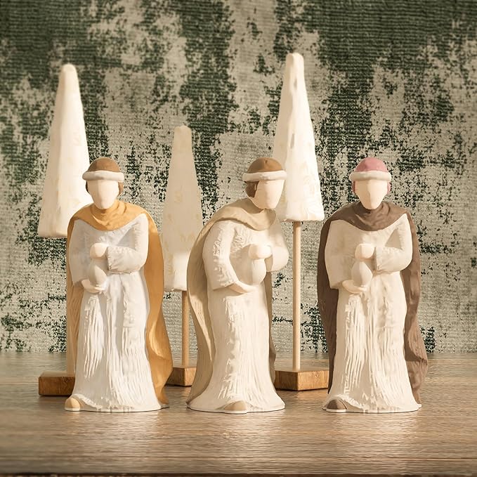 Nativity Scene Molds - Jesus, Maria, Angel & Nativity Designs - Resin Casting & Silicone Molds for Candle Making & Home Decor Wave Candle Mold