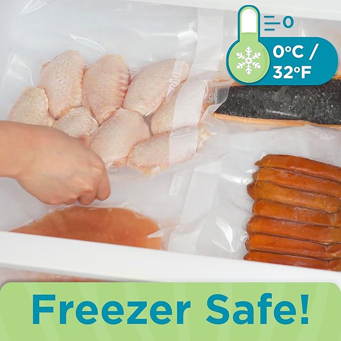Home Logic Vacuum Bags for Food Sealer Rolls 11 and 8 Inch 20 FT Combo Pack for Freezer and Sous Vide - Microwave Safe Combo Pack Rolls (2-8x20, 3-11x20) Clear