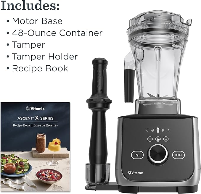 Vitamix Ascent Series X4 Blender with Five Blending Programs, Self-Cleaning Program, Professional-Grade Blender for Smoothies, Soups & More, Stainless-Steel Blades, 48 Oz Container, Brushed Stainless