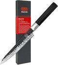 SHAN ZU Kitchen Utility Knife 6 inch, 7 Layers 9Cr18MoV High Carbon Steel Japanese Chef Knife for Slicing/Chopping/Dicing, Professional Super Sharp Gyuto Knife with Ergonomic G10 Fiberglass Handle
