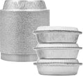 7" Aluminum Foil Pans with Clear Lids 50 Pack,Heavy Duty Disposable Containers for Roasting,Storing,Baking,Cooking,Recyclable