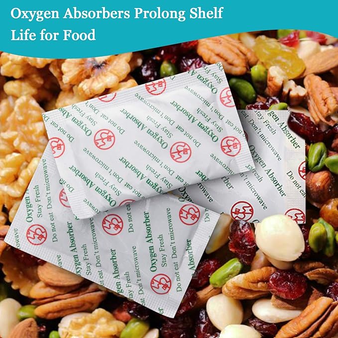 VacYaYa 100CC(110-Pack) Food Grade Oxygen Absorbers Packets for Home Made Jerky and Long Term Food Storage