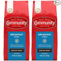 Community Coffee Breakfast Blend Ground Coffee, Medium Roast, 32 Ounce (Pack of 2)