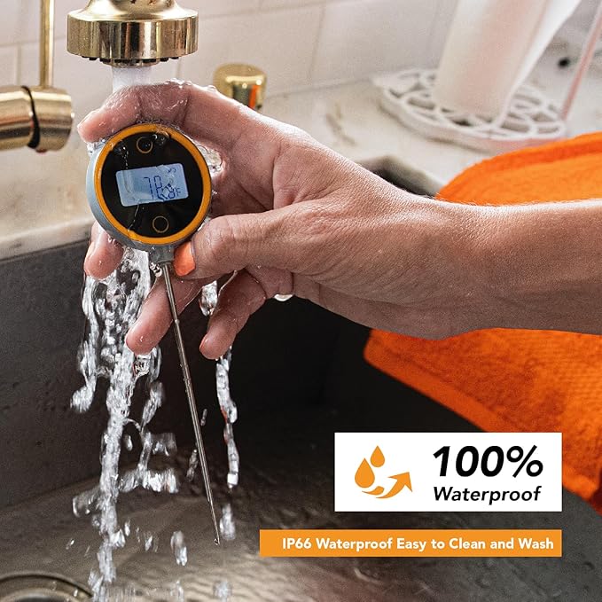 CHEFSTEMP Pocket Pro Instant Read Meat 1-Second Digital Meat Thermometer for Grilling, Food, BBQ, Kitchen Cooking, Oil Deep Frying & Candy (Light Blue)