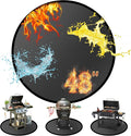 48" Round Fire Pit Mat for Solo Stove Bonfire/Under Grill Mat for Outdoor Grill Fireproof Waterproof Oil-Proof, 4 Layers Fireproof Fire Pit BBQ Pad Mat for Solo Stove Deck Patio Protect