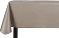 Yourtablecloth Heavy Duty Vinyl Rectangle or Square Tablecloth – 6 Gauge Heavy Duty Tablecloth – Flannel Backed – Wipeable Tablecloth with Vivid Colors & Many Sizes 52 x 90 Stone