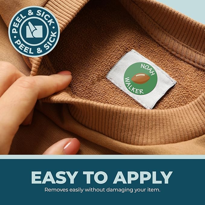 Personalized Daycare Name Labels for Kids (130 Labels) - Custom Waterproof Name Stickers for Clothing Tags, Water Bottles, Lunch Boxes and School Supplies (Monsters)