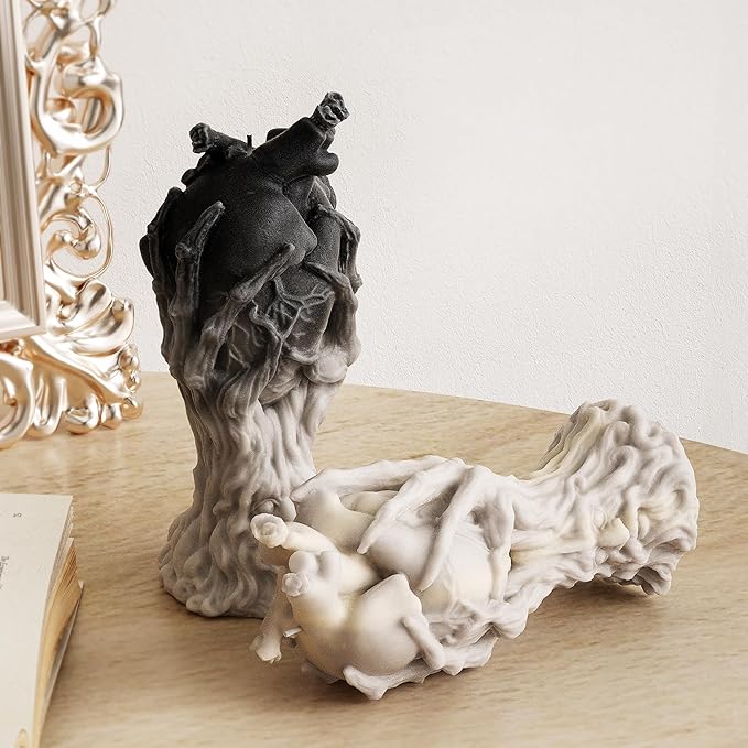 Claw Heart Candle & Resin Mold Set - Skull, Heart, Tree & Jewelry Molds - Silicone 3D Molds for Candle Making & Resin Casting