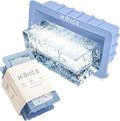 2-Pack HYICE ice block mold, Heavy Duty Silicone ice cube tray, Stackable Design, Easy Ice Removal, Non-Stick, Extra Large Blocks for Cold Plunge, 2.5 lb, Pack of 2, Light Blue