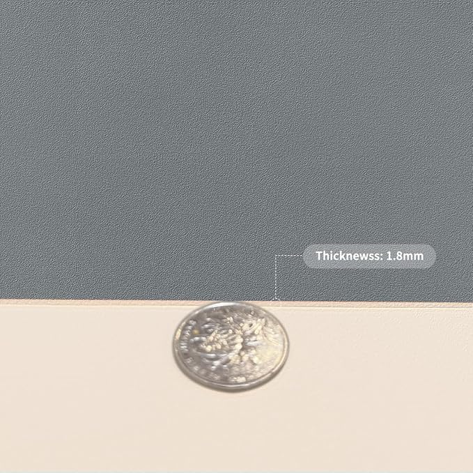 Leather Table Cover,1.8mm Thick,36x36 Inch Table Protector,Table Protector for Dining Room Table,Dining Table Protector.(Off White+Light Gray,36x36)
