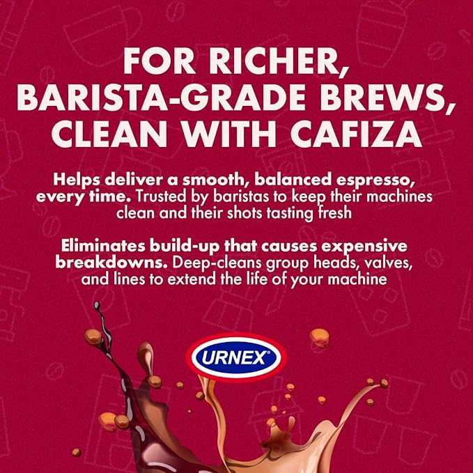 Urnex Cafiza Professional Espresso Machine Cleaning Powder 566 grams (2 Pack) - Made in USA