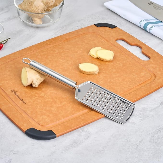 Restaurantware-German Standard Fine Handheld Graters, 6 Flat Cheese Graters - Dishwashable, Durable, Stainless Steel Food Grater With Handle, Suitable For Chocolate, Nutmeg, Garlic, Lemon, And, More