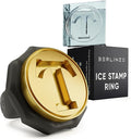 Berlinzo Brass Ice Stamp Ring Letter T