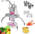 Hakka Commercial Onion Slicer, Vegetable Fruit Cutter with 3/16" & 1/4" Blades Heavy Duty Onion Cutter Stainless Steel Removable and Replaceable Kattex Chopper Tomato Slicer, Sliver