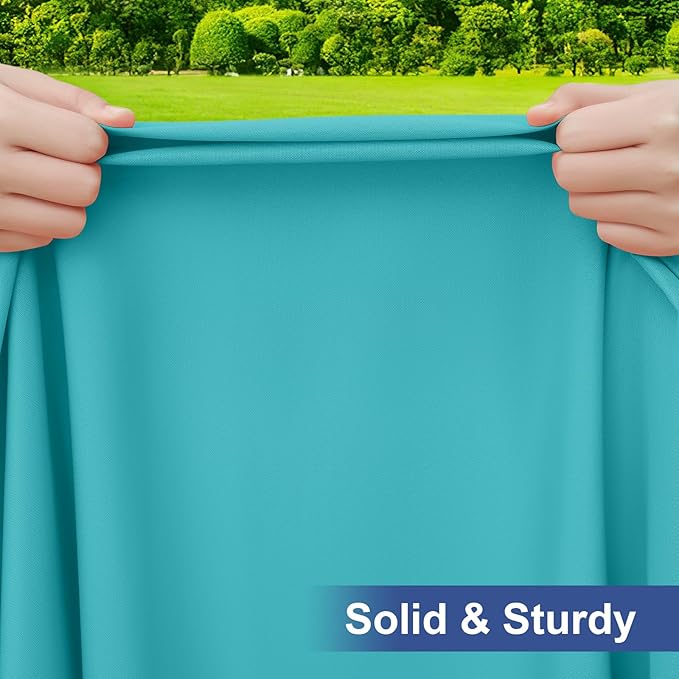 homing Rectangle Table Cloth Cover, Waterproof Polyester Elastic Fitted Tablecloth, Fits for 6 Foot Folding Tables, Washable Table Protector for Picnic, Camping, Outdoor (Turquoise, 30" x 72")