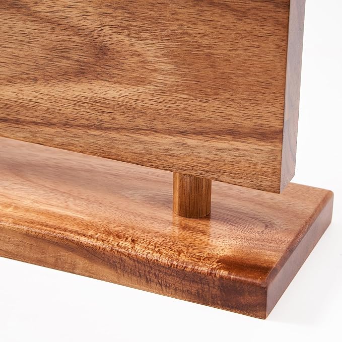 Magnetic Knife Holder, Double Sided Magnetic Knife Block, Without Knives, Wooden Universal Knife Stand, Strong Enhanced Magnets, Knife Display Rack for Kitchen Organizer