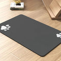 Pet Feeding Mat-Absorbent Dog Mat for Food and Water Bowl-No Stains Quick Dry Dispenser Mat-Dog Accessories Pet Supplies-Water Bowl for Messy Drinkers（Darkgrey,12"x19"