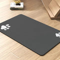 Pet Feeding Mat-Absorbent Dog Mat for Food and Water Bowl-No Stains Quick Dry Water Dispenser Mat-Dog Accessories Pet Supplies-Bowl for Messy Drinkers（Darkgrey,23"x34"