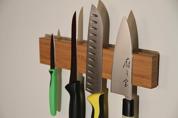 Mercer Culinary Magnetic Bar, 12 x 2-3/8 x 3/4, Bamboo