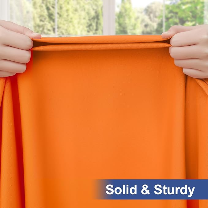 homing Rectangle Table Cloth Cover, Waterproof Polyester Elastic Fitted Tablecloth, Fits for 8 Foot Folding Tables, Washable Table Protector for Picnic, Camping, Outdoor (Orange, 30" x 96")