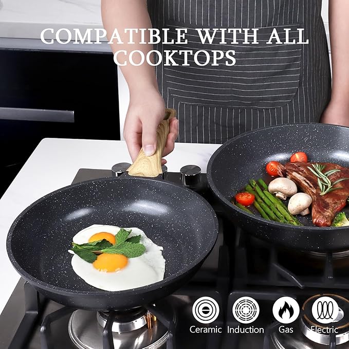 GiPP Ceramic Nonstick Frying Pan - 10 Inch Healthy Non-Toxic Non Stick Skillet Omelette Pans, Induction Compatible Chef Pan, PFAS & PFOA-Free, Dishwasher Safe, Stay Cool Handles Visit the Store
