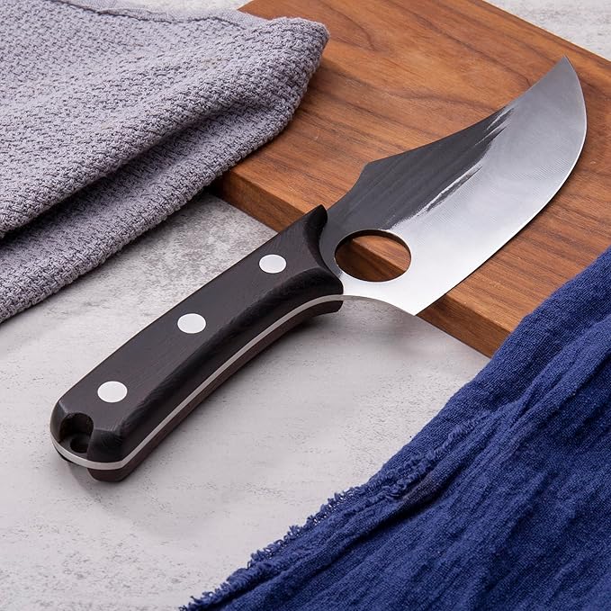 SHANGDAO Boning Knives, 6 ″ Viking Boning Knife for Meat Cutting, High-carbon steel Chopper Knife, Forged Blade & Wood Handle, Hand Forged Full Tang Knife
