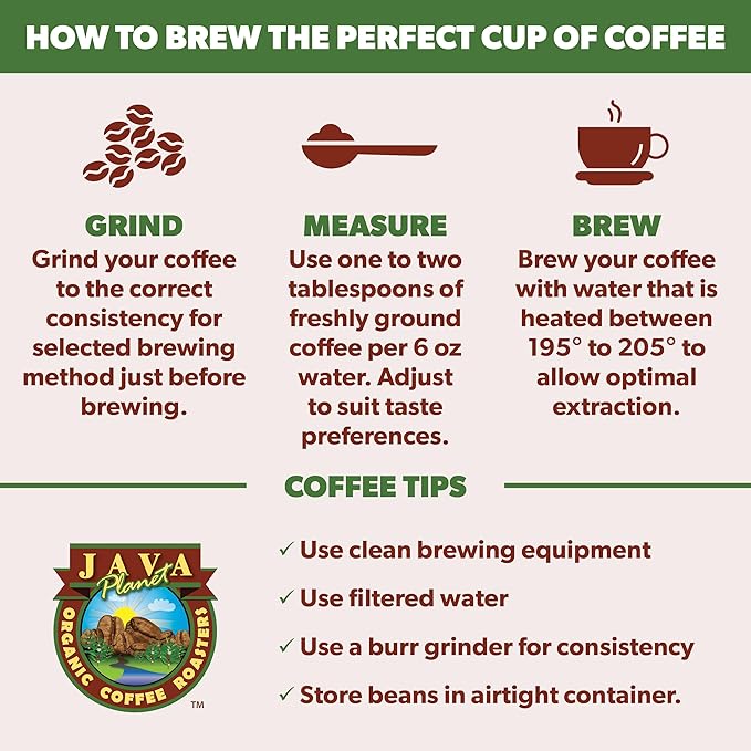 Low Acid Organic Coffee – Whole Bean, Mold-Free & Stomach Friendly by Java Planet, Espresso Blend Coffee, Dark Roast, Smooth Full Flavored, 1LB Bag