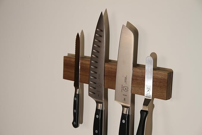 Mercer Culinary Magnetic Bar, 12 x 2-3/8 x 3/4, Acacia