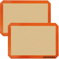 Silicone Baking Mat Sheets Set, Easy Clean &Non-Stick Food Grade Reusable Baking Mat, 2 Half Sheet Baking Mats Silicone for Oven, Macarons, Cookies and Pastry