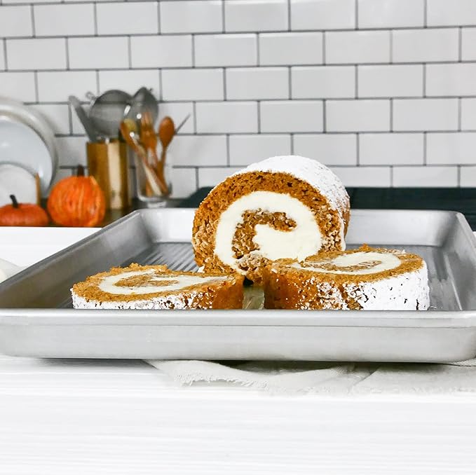 USA Pan Bakeware Nonstick Jelly Roll Baking Sheet Pan, Aluminized Steel