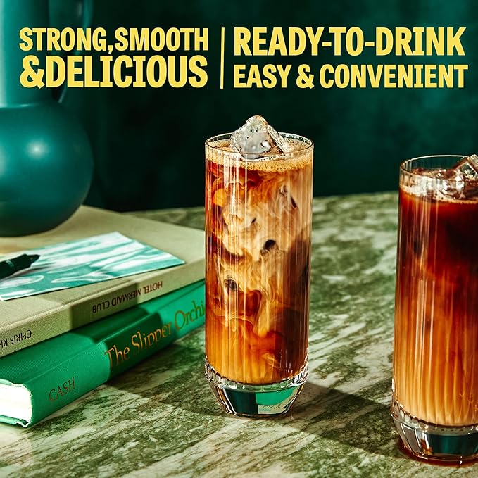 Wandering Bear Organic Cold Brew Coffee Variety Pack - Extra Strong, Bold, Smooth, Unsweetened, Shelf-Stable, Ready to Drink, Iced Cold Brewed Coffee Drink - 32 fl oz (3pk - Vanilla, Black, Mocha)
