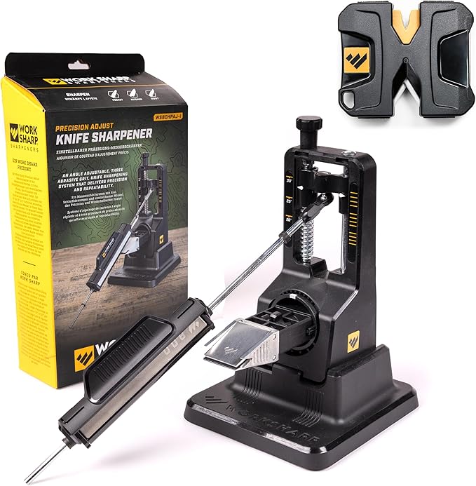 Work Sharp Precision Adjust Set Knife Sharpener value combo gift bundle with a Pivot Knife Sharpener