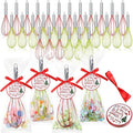 48 Sets 10 Inch Christmas Whisks Gifts DIY Fillable Christmas Tree Ornaments Xmas Colored Silicone Whisks for Cooking Heat Resistant Egg Beaters with Card Rope Bag for Candy Holder
