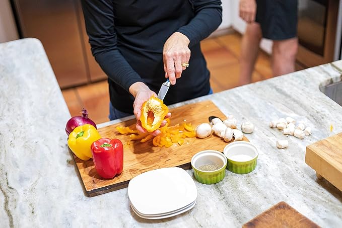 DURA LIVING 2-Piece Premium Kitchen Knife Set - Ultra-Sharp 5" Utility Knife & 3.5" Paring Knife, High Carbon Stainless Steel, Forged for Precision, Multipurpose Cooking Knives with Ergonomic Handles