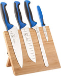 Mercer Culinary Millennia Colors 5-Piece Magnetic Board Set with Blue Handles, Bamboo, 16 x 8 x 18 inches