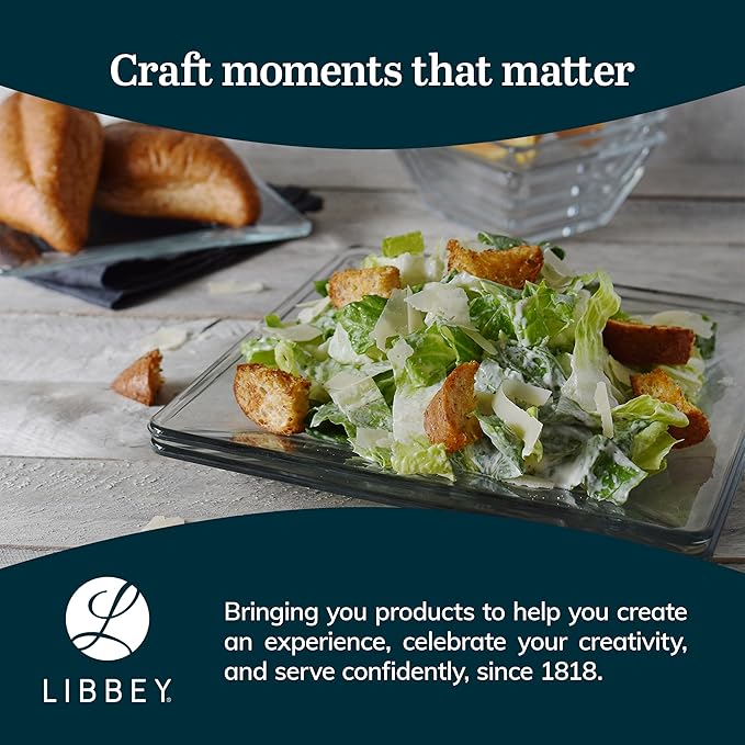 Libbey Tempo 12-Piece Glass Dinnerware Set, Service for 4