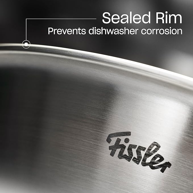 Fissler M5 Pro-Ply 5-ply Stainless Steel Sauté Pan, 3 Quart, with Metal Lid